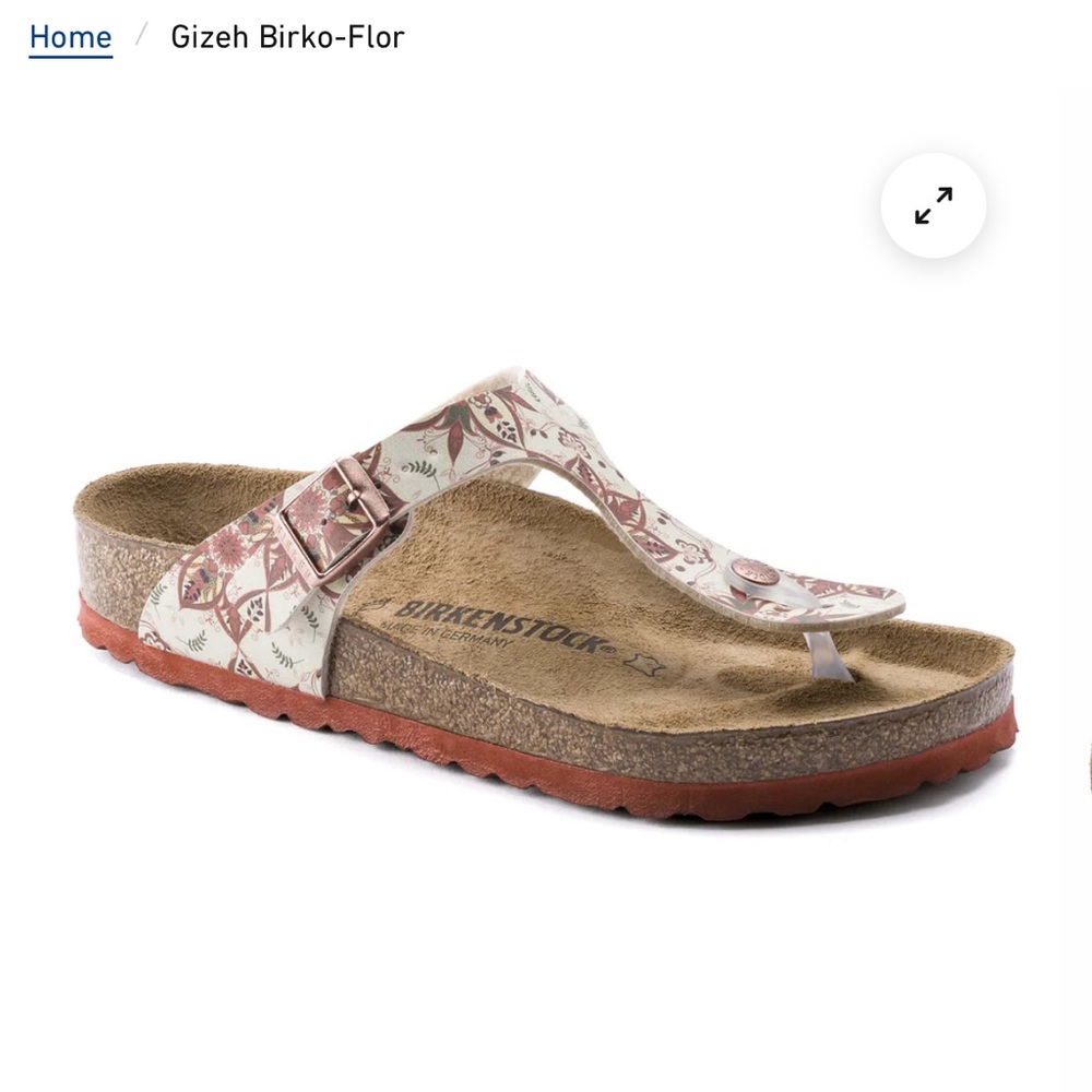 BIRKENSTOCK WOMEN'S GIZEH BIRKO-FLOR THONG SANDALS - BOHO FLOWERS EARTH